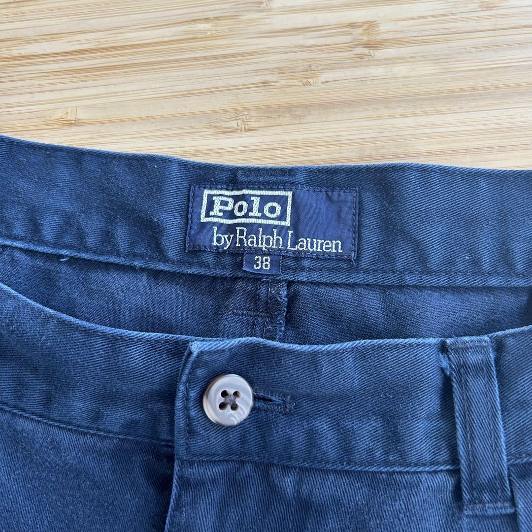 90s Polo by Ralph Lauren ポロチノ USAネイビー 90年代 USA製 Polo Ralph Lauren ポロラルフローレン 2タック
