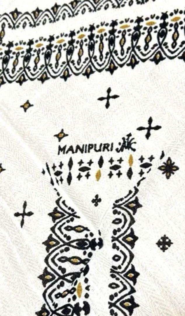 週末セール新品未使用manipuri ボーダーバンダナリネンコットンシルク