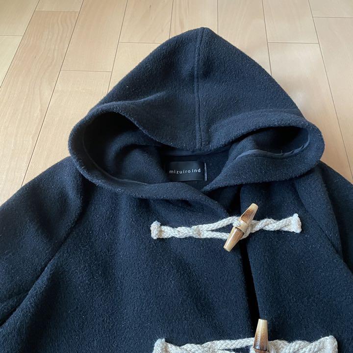 ダークネイ ミズイロインド mizuiro ind Aラインダッフルコート 25iJK-m64341577491 €ミズイロイ