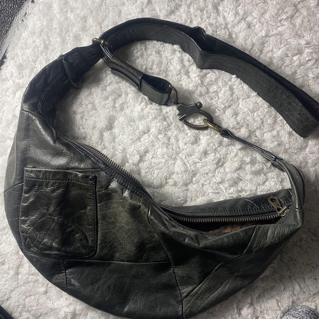 バッグ TETE HOMME Archive leather shoulder bag