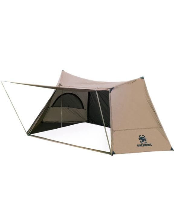 ワンティグリス ソロホームテッド キャンプテント 商品詳細最大収容人数···～ 2人試しで1度設営したのみです。