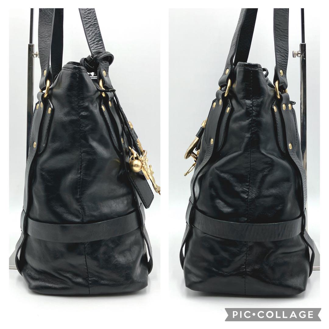 【新発売】今週の市販 クロエ 美品】Chloe トートバッグ 肩掛け ゴールド金具 ケララ バッグ