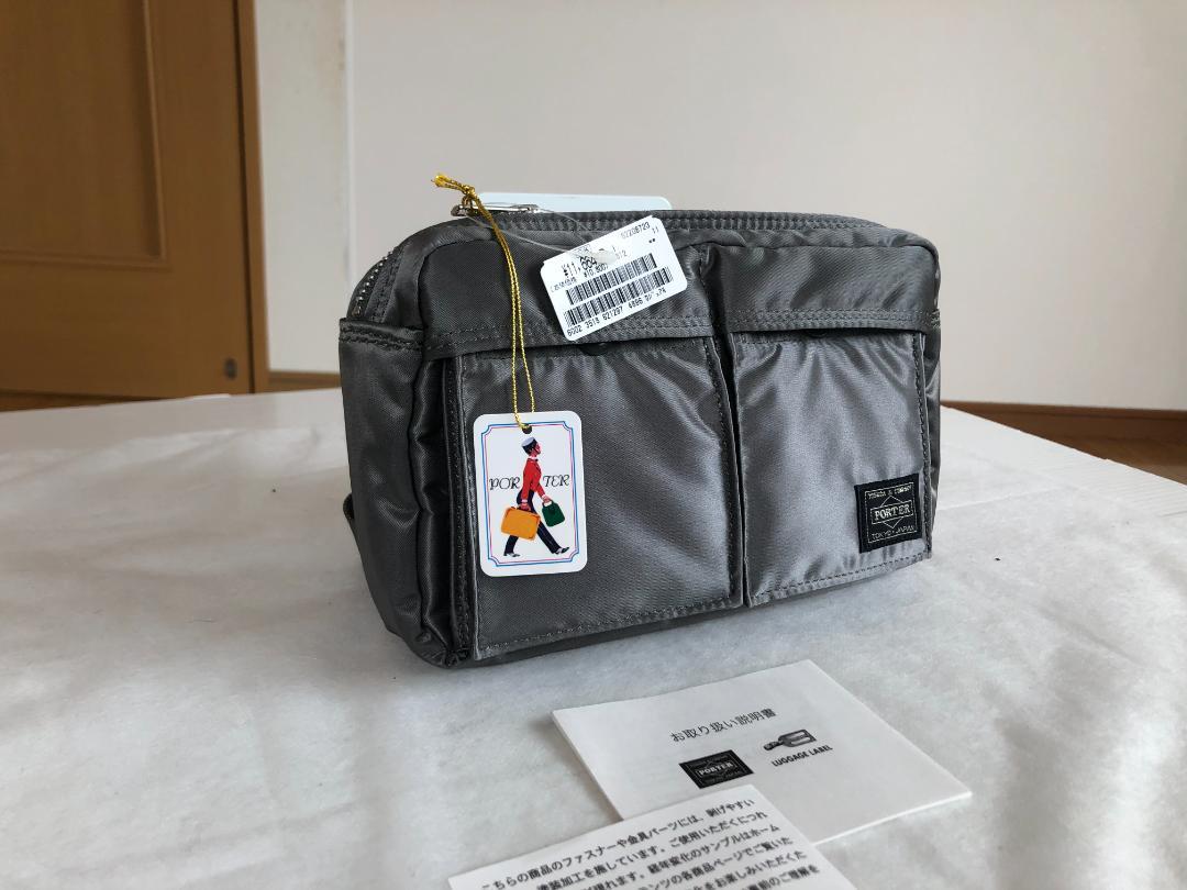 新品　ポーター タンカー ウエスト ポーチ ボディー バッグ シルバー　2way