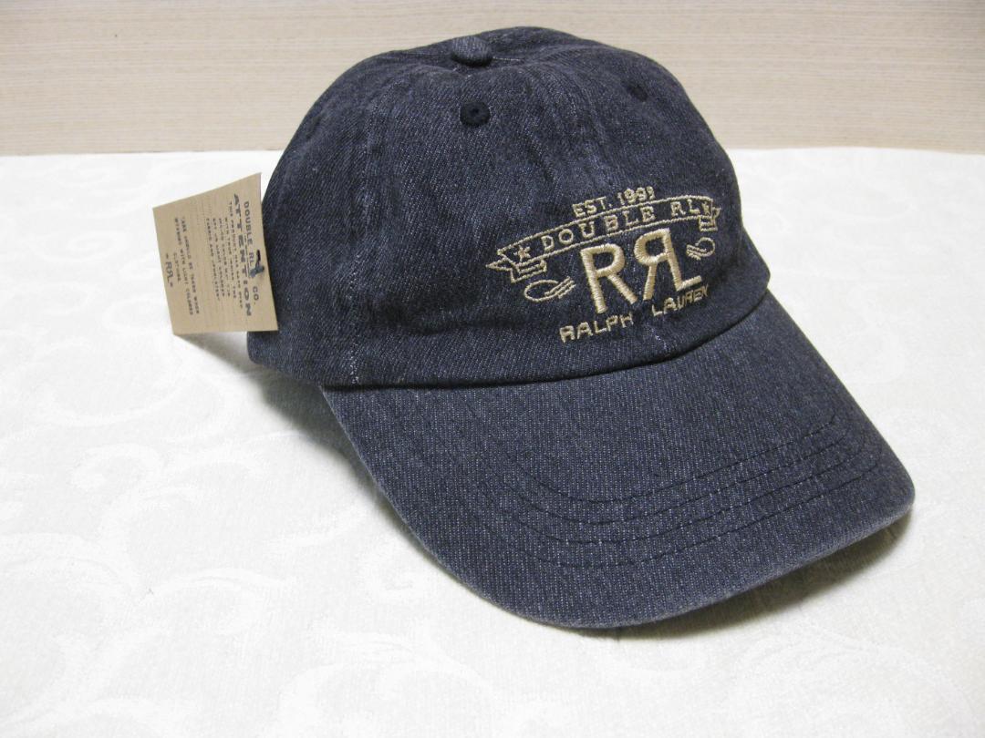 新品　RRL　ダブルアールエル　デニム　キャップ　ブラック 黒