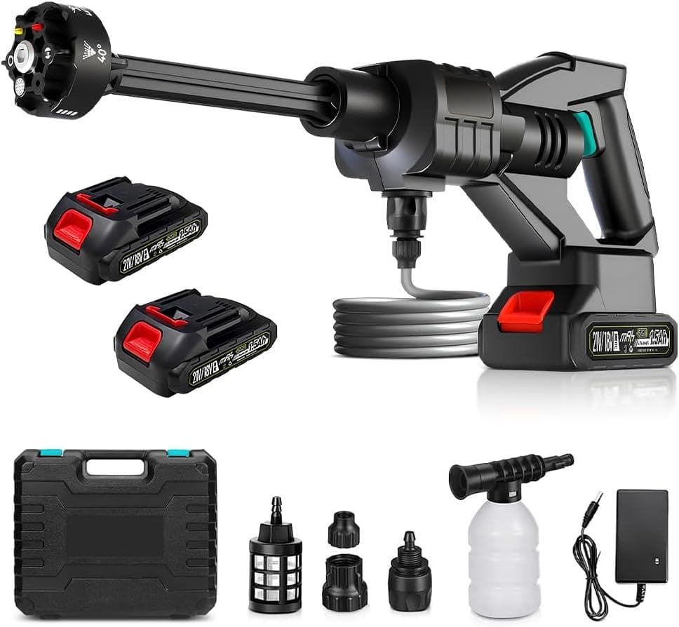 高圧洗浄機 コードレス 充電式 バッテリー2個付き 6Mpa 水量6L/min