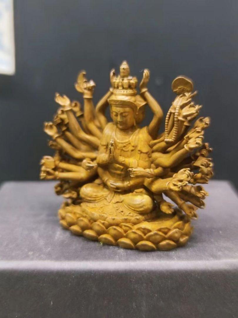 銅製 千手観音仏像 仏教美術 装飾品   工芸品 美術品 置物