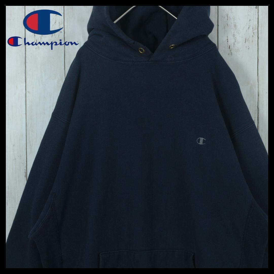 【希少】チャンピオン XL リバースウィーブ パーカー 刺繍 90s USA製