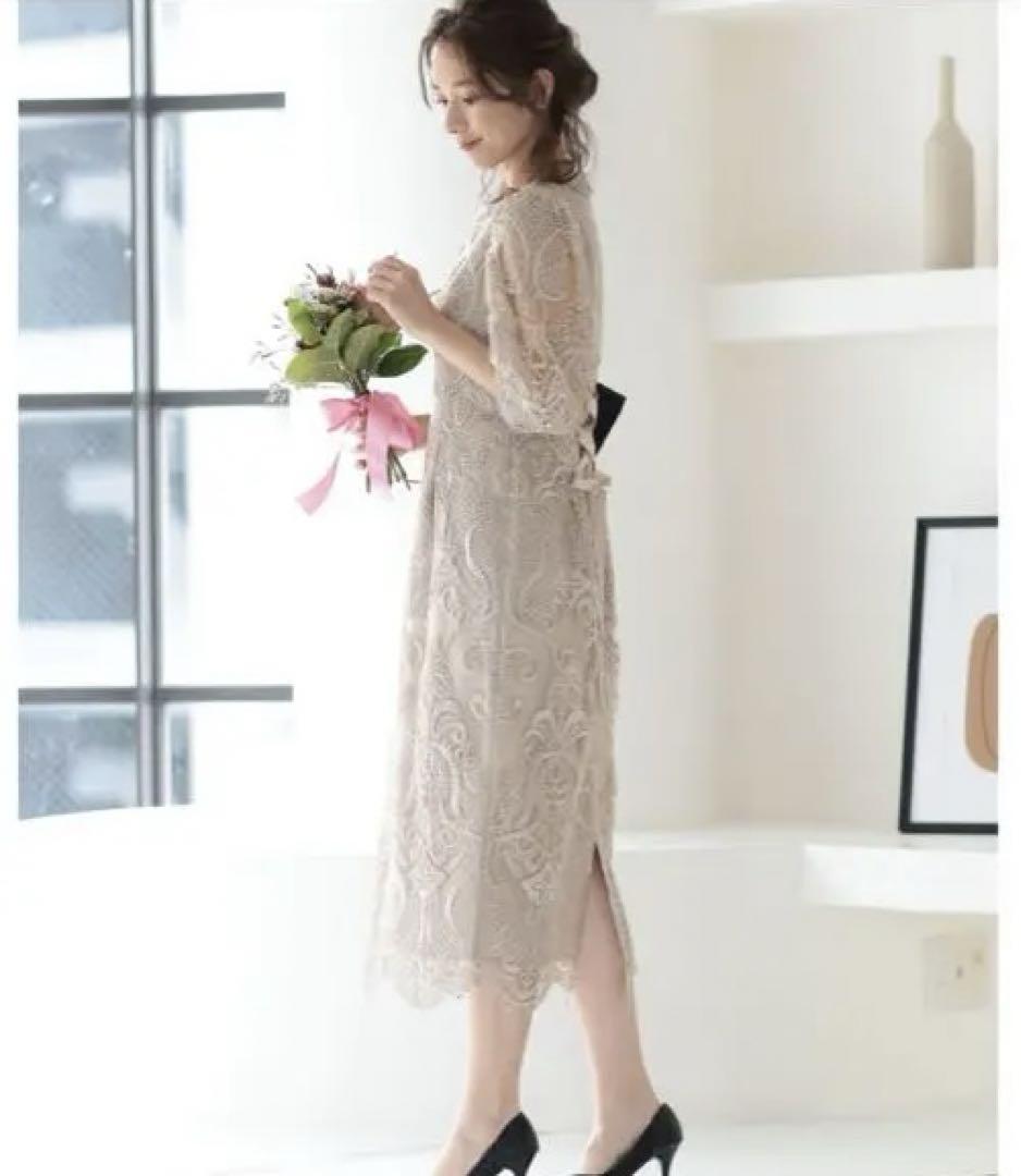 niana ニアナ【定価14,080円】 バックシャンリボン　タイトドレス L