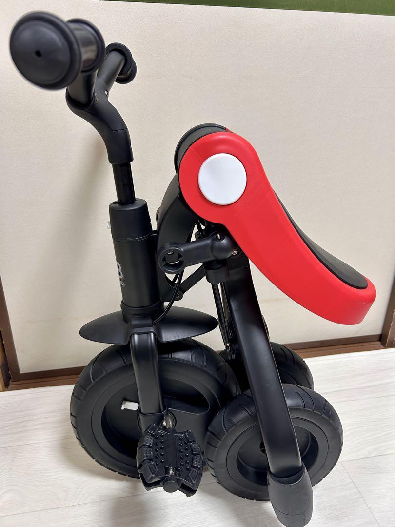 3in1ベビーカー 安全ガード付き 折りたたみ三輪車 押し車 かじ付