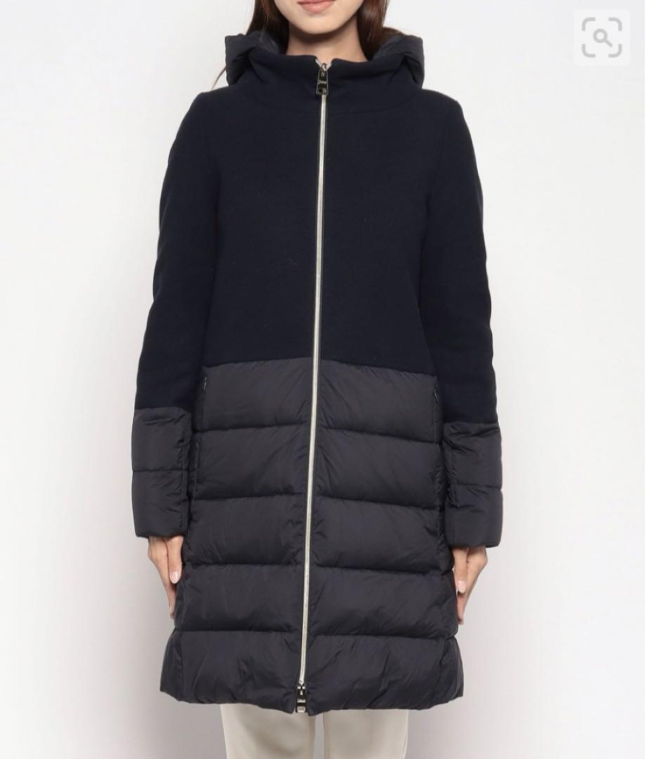 【HERNO】 ヘルノ (44) 美品 ダウンコート ロングダウン ブラック 楽天市場】ヘルノ HERNO ダウンコート レディース ボアネック