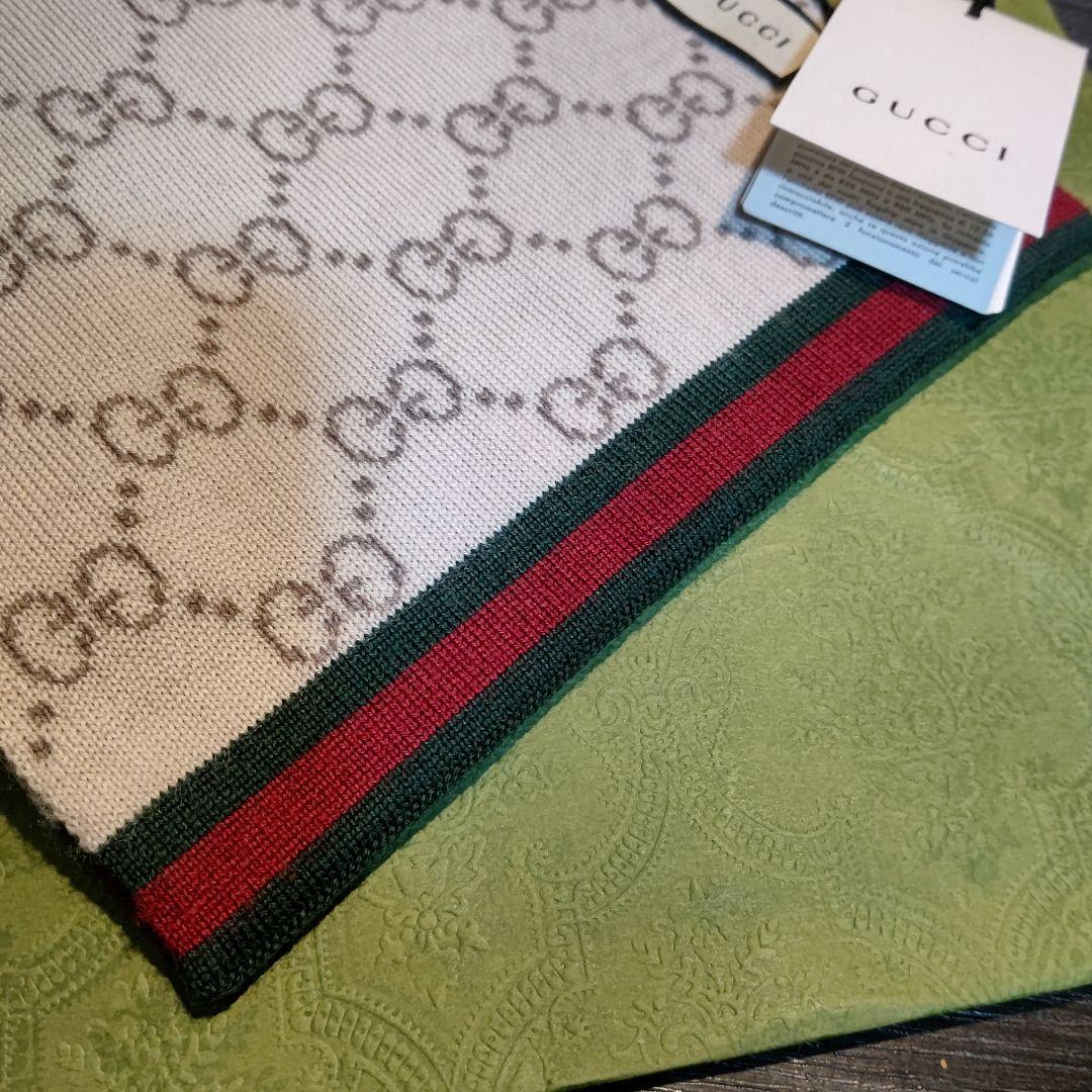 ❤新品箱袋付❤GUCCI マフラー ショール スカーフ❤ベージュ❤