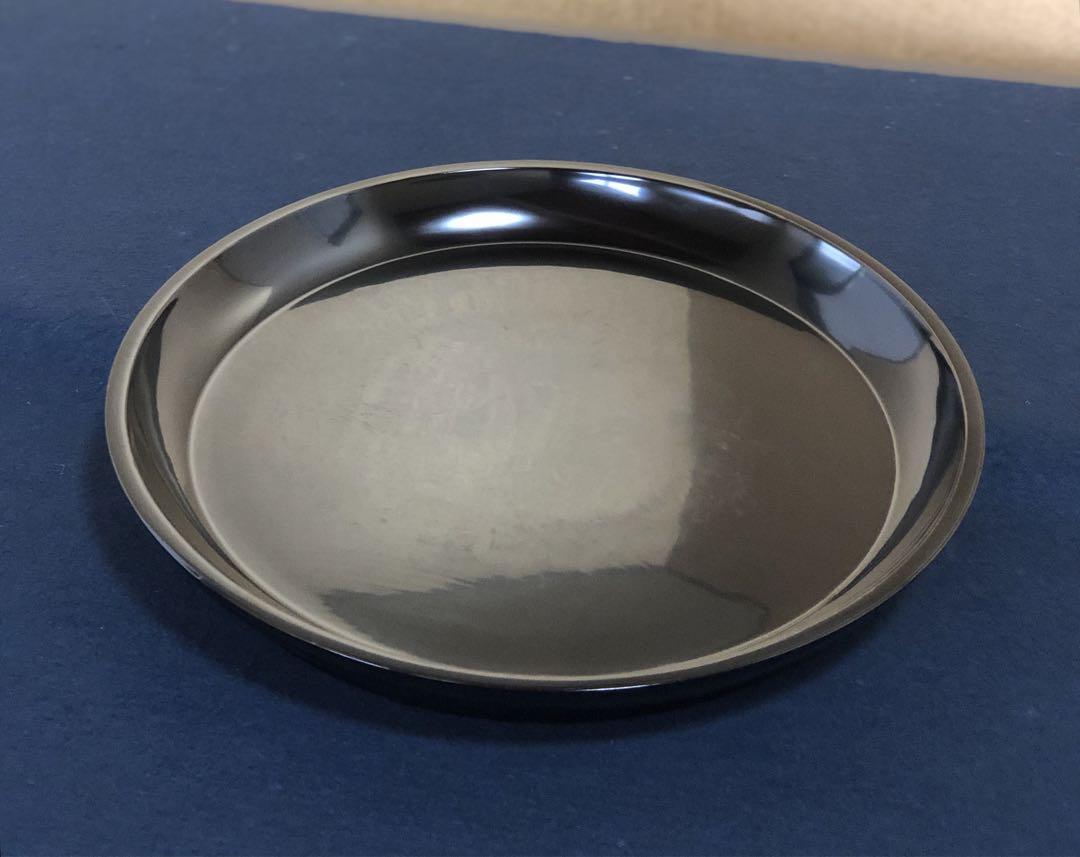 茶道具 黒真塗 大円盆 木製漆器 250620C7