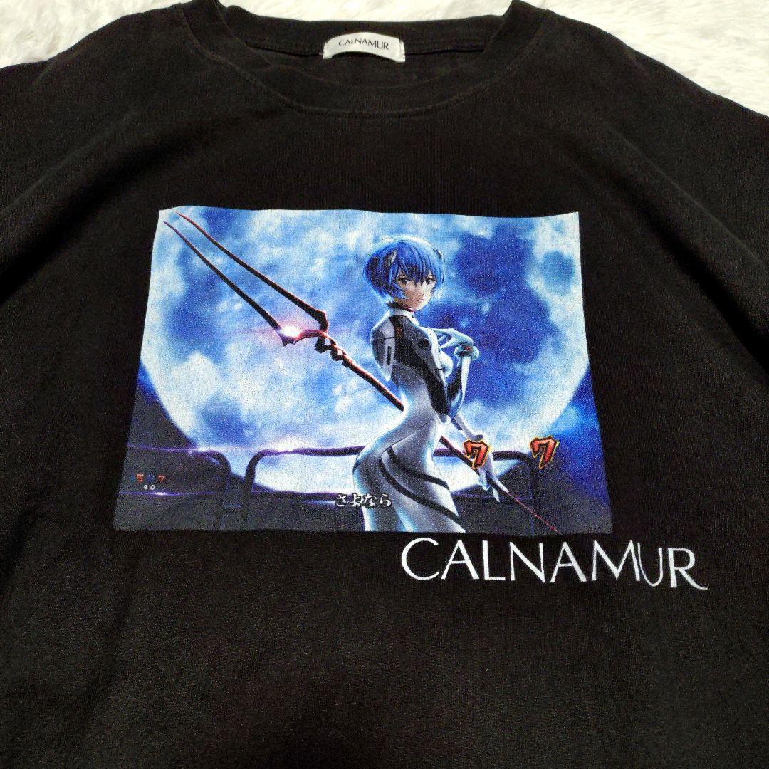 CALNAMUR エヴァンゲリオンコラボ Tシャツ 藤田ニコル　レイ背景 EVANGELIONxCALNAMUR】REI TSHIRT/黒/フリーサイズ