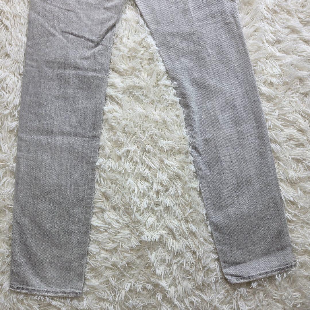 ディースクエアード　スキニーデニム【44】イタリア製　ダメージ　ライトグレー