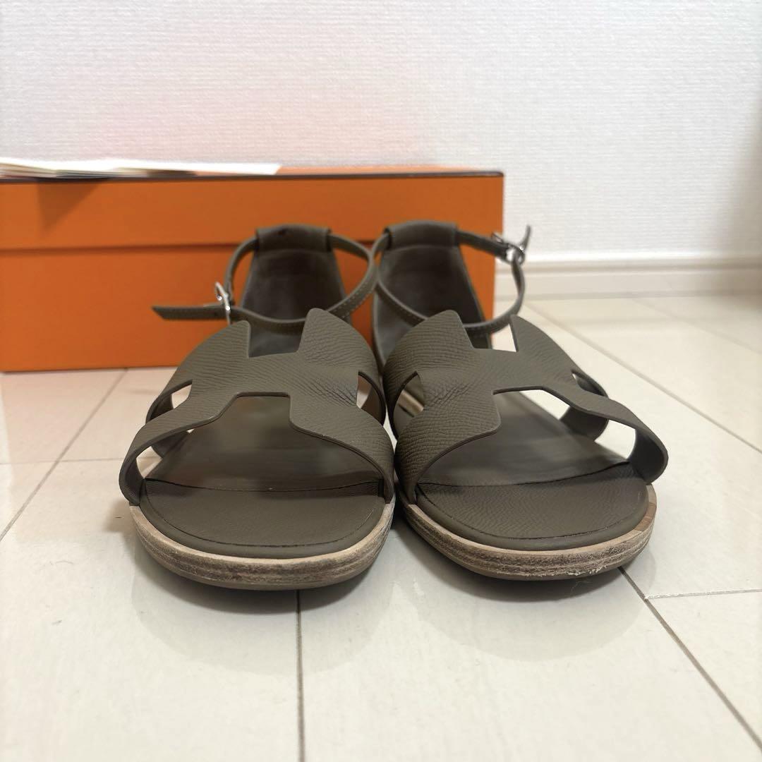 HERMES エルメス サンダル エトゥープ 39 25cm 25.5cm - メルカリ