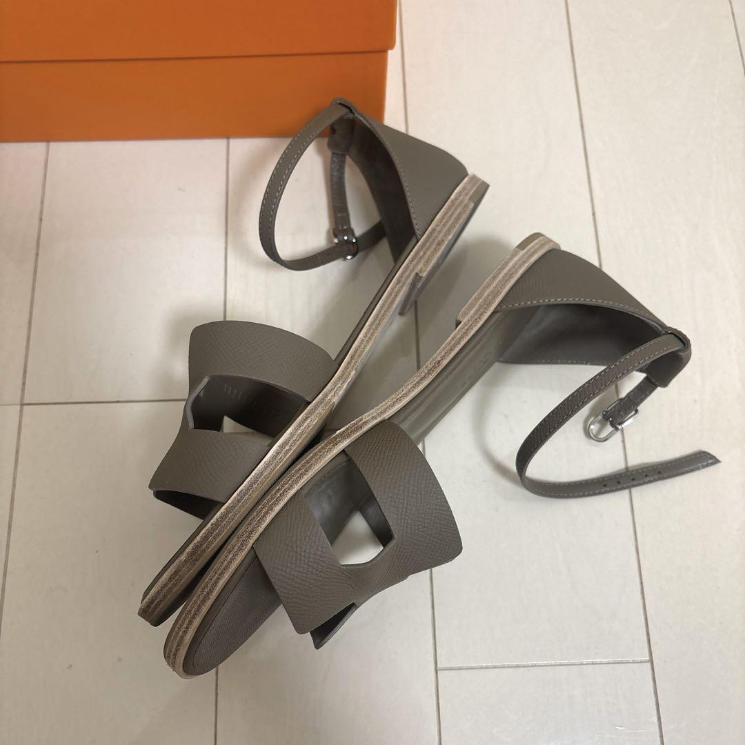 HERMES エルメス サンダル エトゥープ 39 25cm 25.5cm - メルカリ