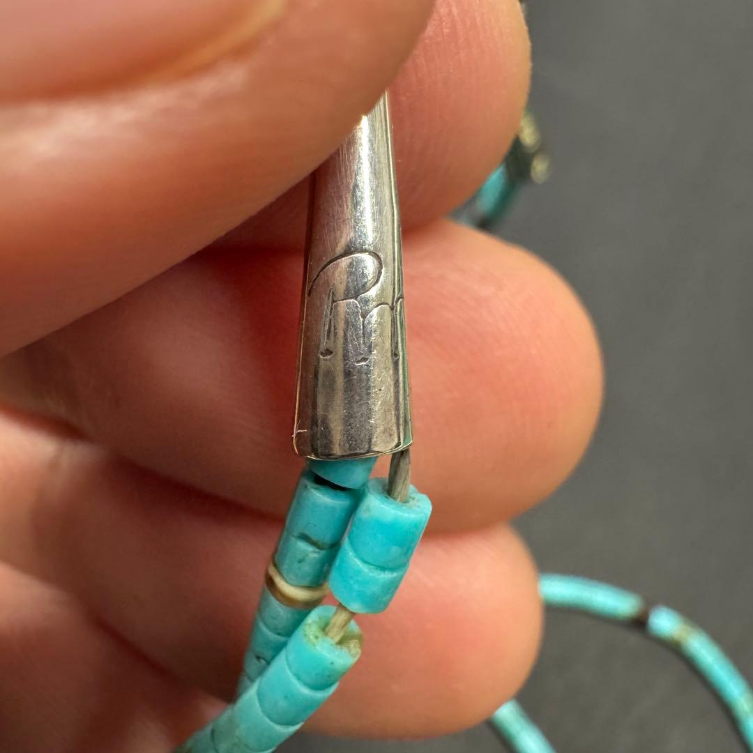 【PMR刻印】サントドミンゴ ターコイズ 2連ネックレス