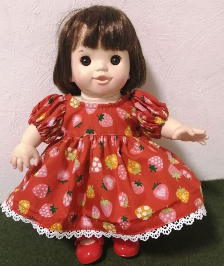 ぽぽちゃん服 いちご柄ワンピース ハンドメイド - メルカリ