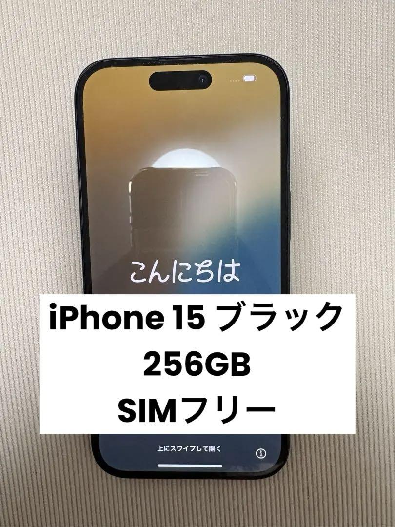 iPhone 15 本体ブラック 256GB SIMロックなし（初期化済