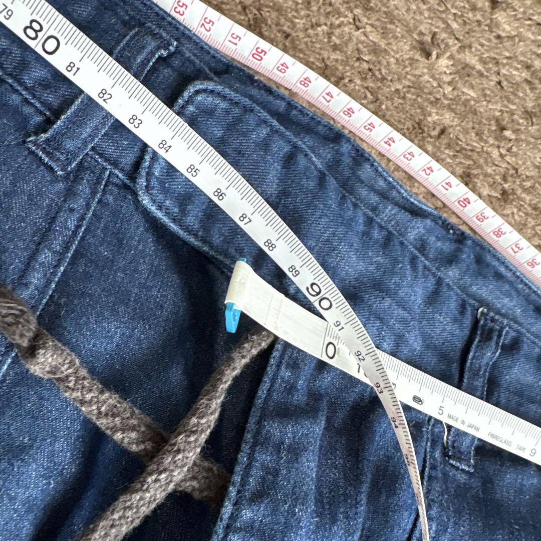 45r コットン＆リネン　インディゴパンツ