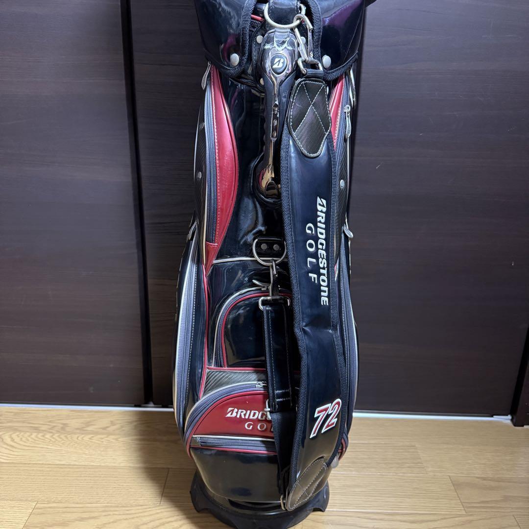 BRIDGESTONE GOLF キャディバッグ ゴルフバッグ 72 黒/赤