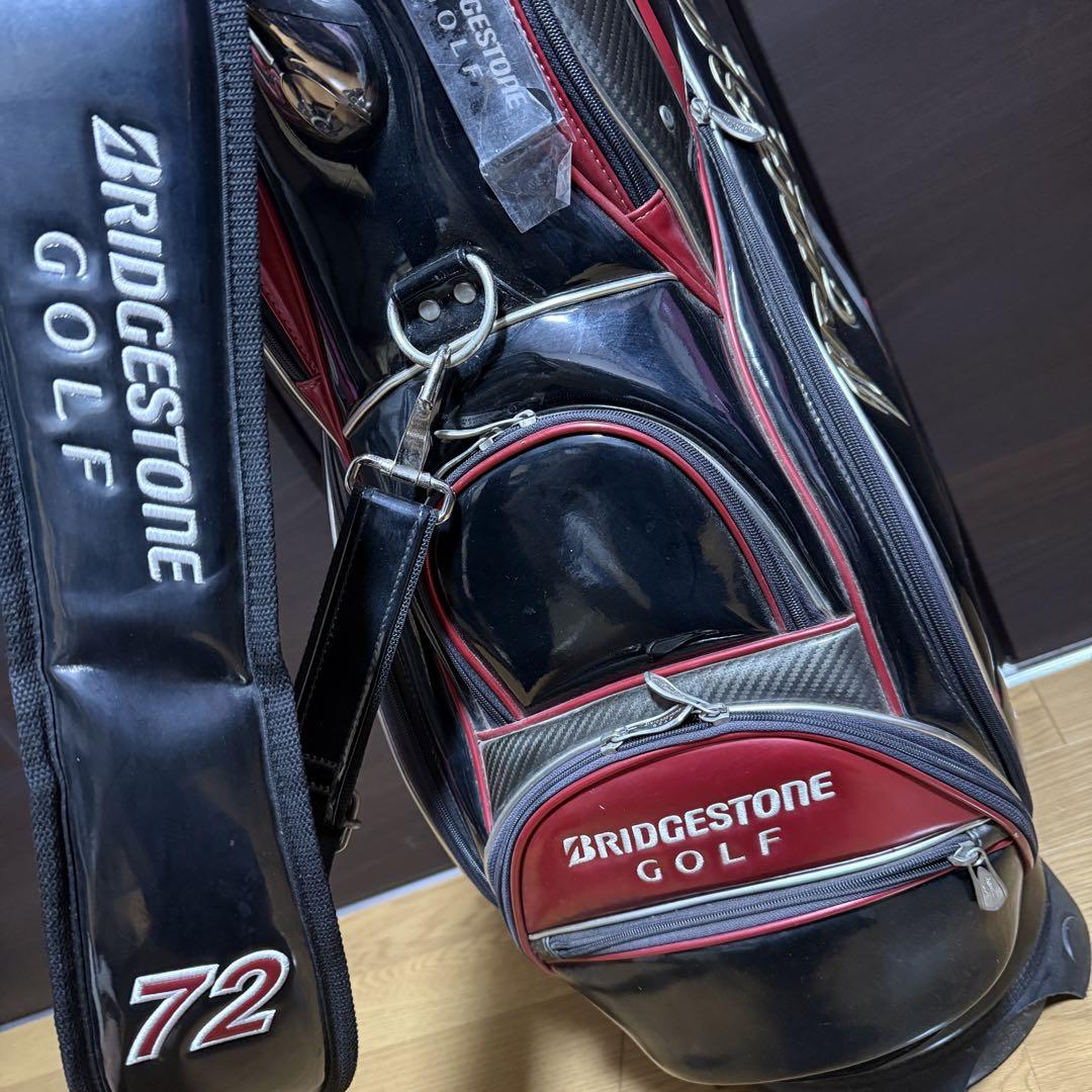 BRIDGESTONE GOLF キャディバッグ ゴルフバッグ 72 黒/赤
