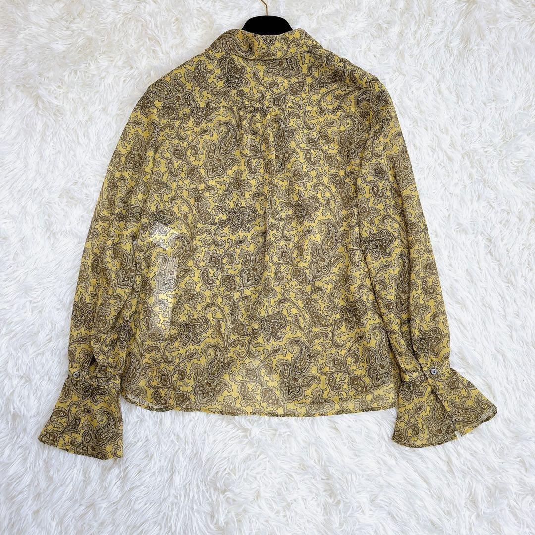 【新品タグ付き】アルアバイル ペイズリーシフォンボウタイブラウス フリル