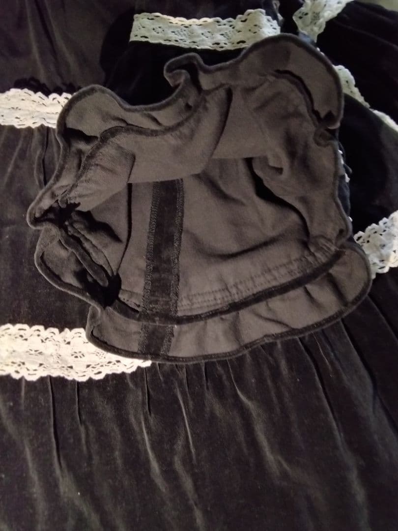 AngelicPretty黒ベルベットケープ付きロリータワンピース AngelicPretty黒ベルベットケープ付きロリータワンピース