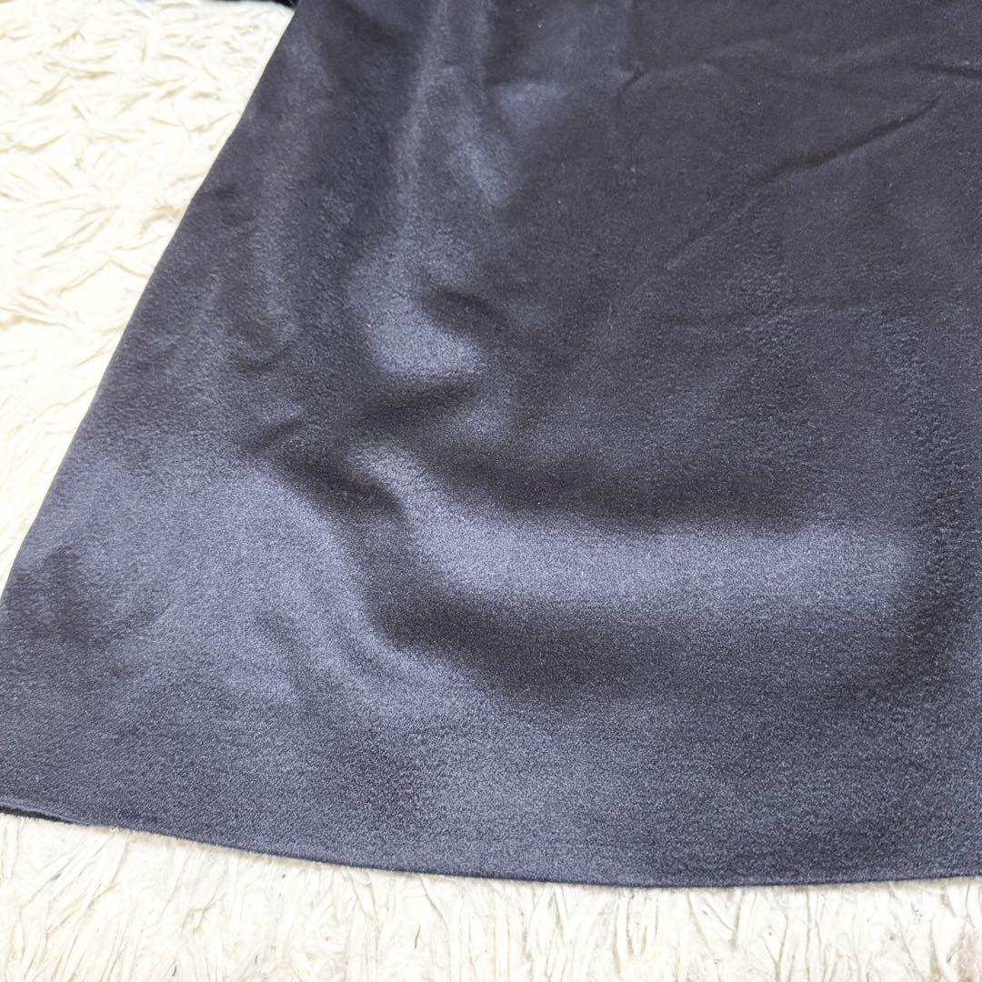 ピュアカシミヤ100%✨ピアチェンツァ　ロングコート　ブラック　XL 大きい