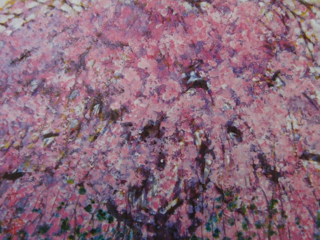 誠実 渡辺修渡船、【上田桜】、希少画集画より、状態良好、新品高級 絵画