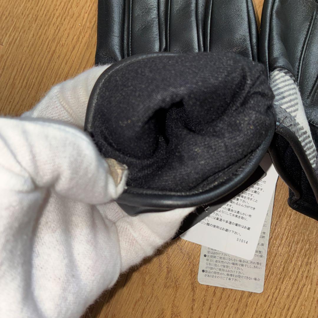【未使用品】ブラックレーベルクレストブリッジ レザー グローブ ブラック 【未使用品】ブラックレーベルクレストブリッジ レザー グローブ ブラック