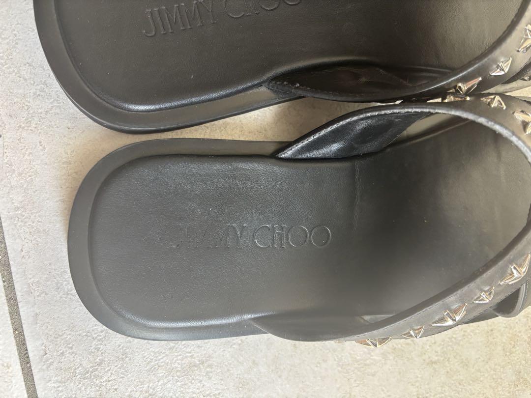 【美品】JIMMY CHOO ブラックサンダル 43