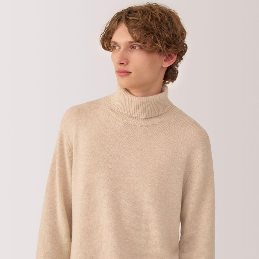 新品 MUJI Labo 自然のまんまの色 カシミヤタートルネック