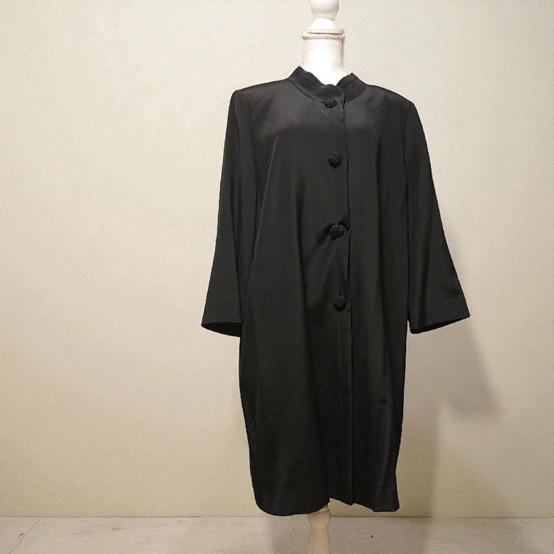 レリアン ノー ステン コート 裏地総柄 シルク 大きめXL(LL)・leilian