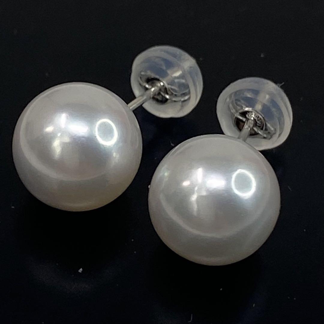 ✨【良テリ】K14WG あこや真珠 8.5mm パールピアス ✨フォーマルにも