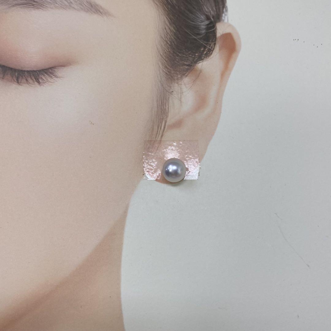 ✨【良テリ】K14WG あこや真珠 8.5mm パールピアス ✨フォーマルにも