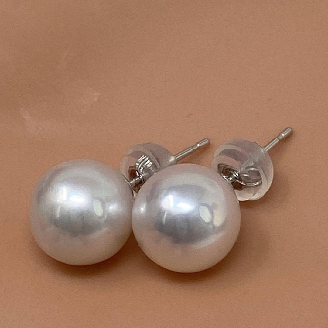 ✨【良テリ】K14WG あこや真珠 8.5mm パールピアス ✨フォーマルにも