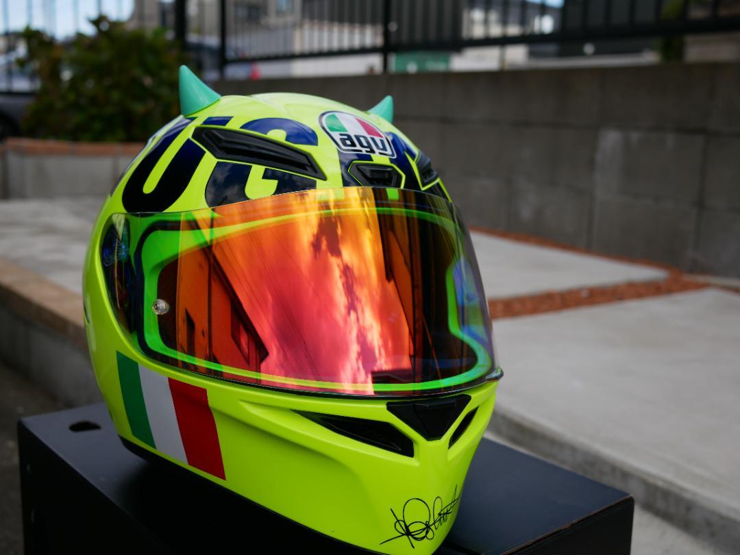 AGV 新品クリアレッドミラーシールド K1 K1S K3SV K5S - セキュリティ