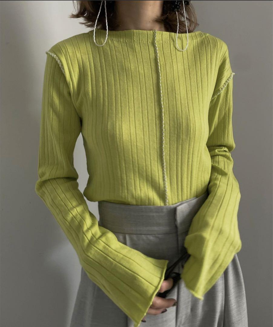 AMERI ZIGUZAG LINE KNIT ロングニット AMERI ZIGUZAG LINE KNIT ロングニット - メルカリ