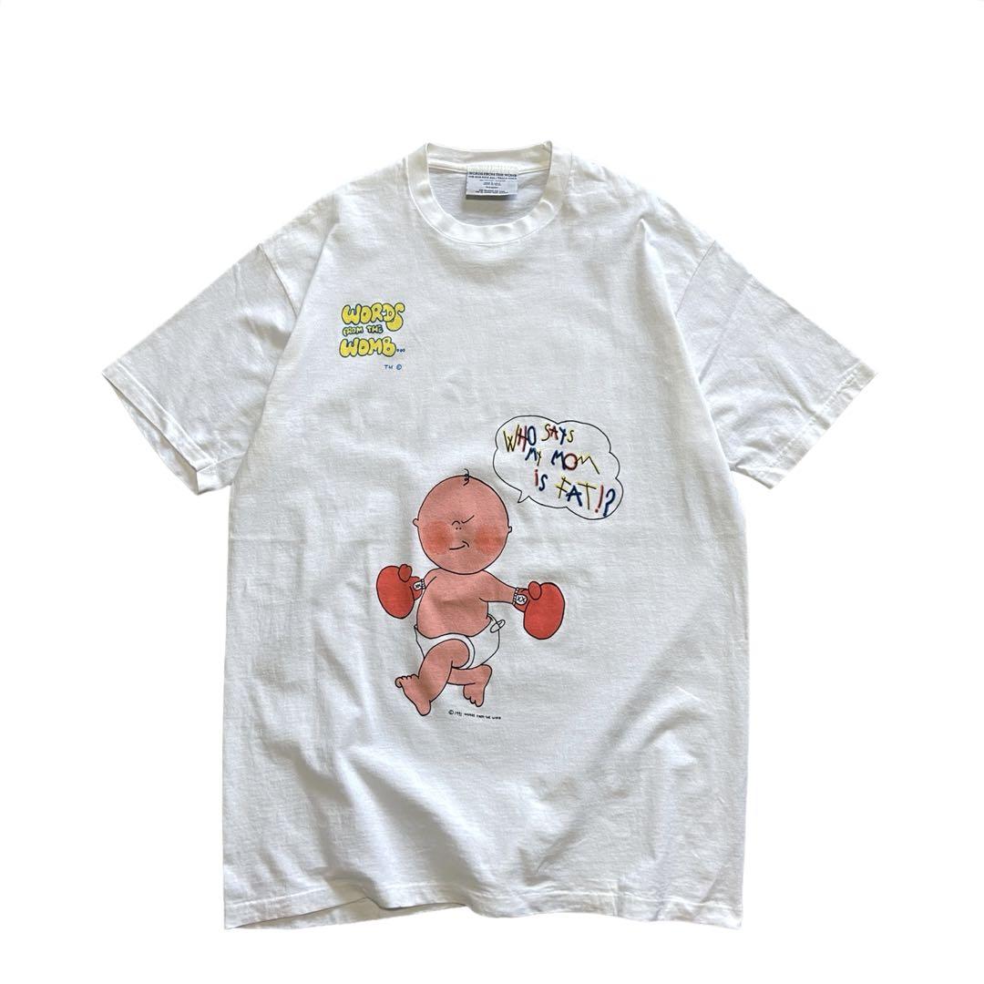 USA製 90s words from the womb アート Tシャツ