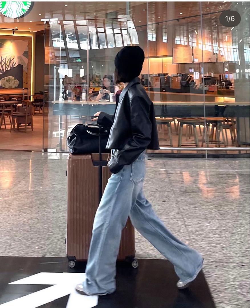 Fashiru baggy denim pants ライトブルー
