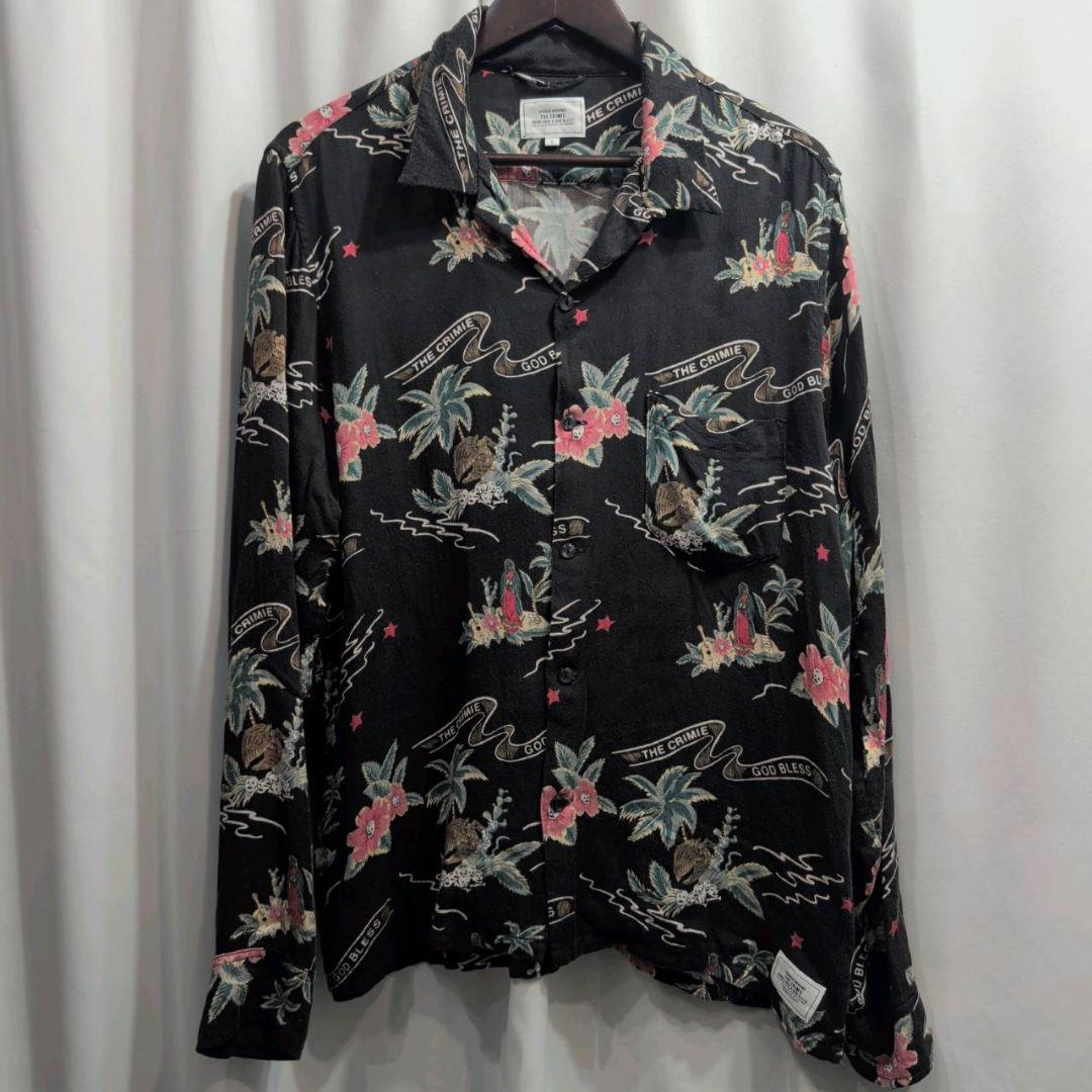 CLIMIE クライミー スカル×マリア レーヨン 長袖 アロハシャツ MM・CRIMIE