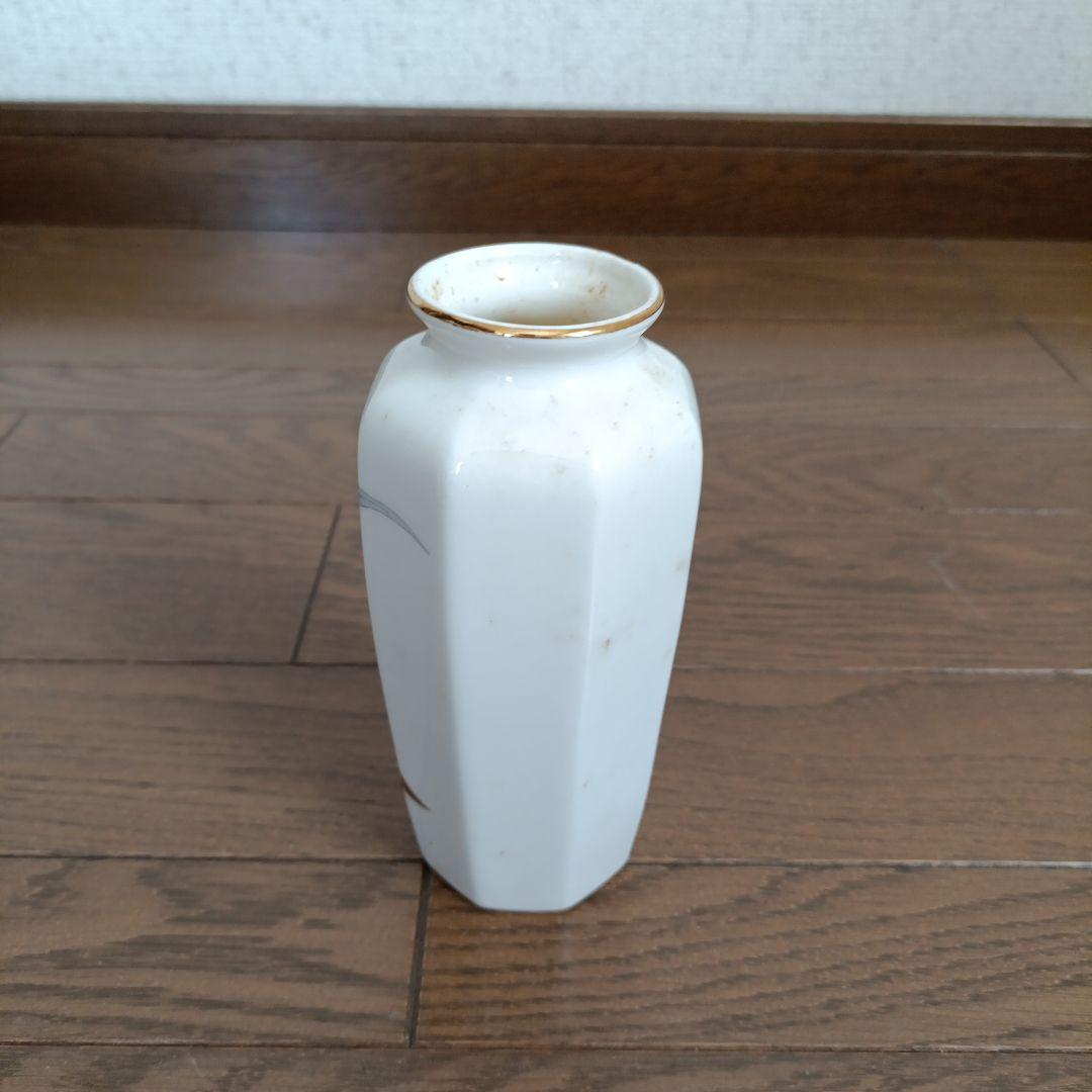 手描き花柄陶器花瓶 名古屋製 花柄八角形陶器花瓶◎419 - メルカリ