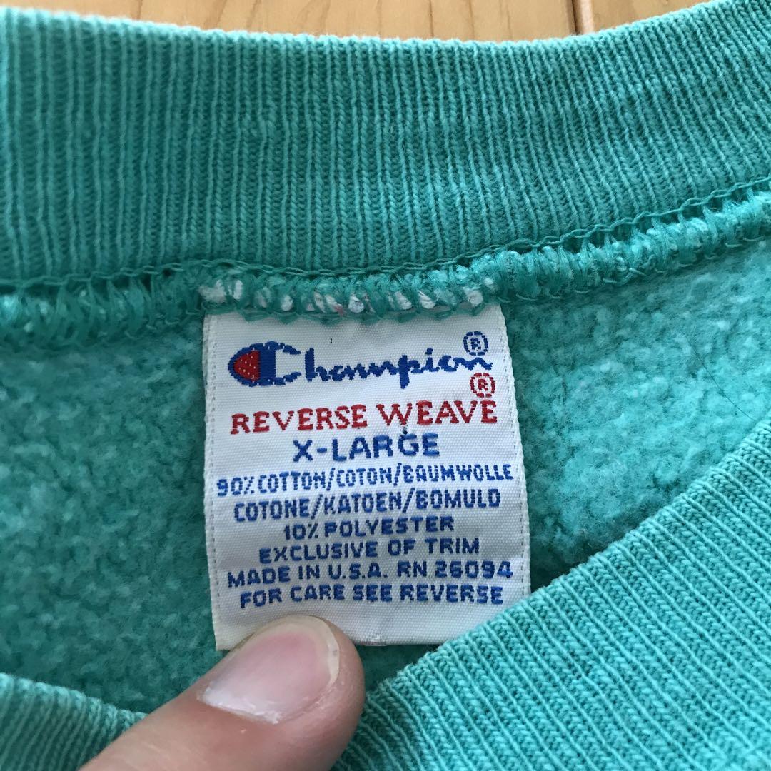 90s Champion XL USA製 ターコイズ スウェット