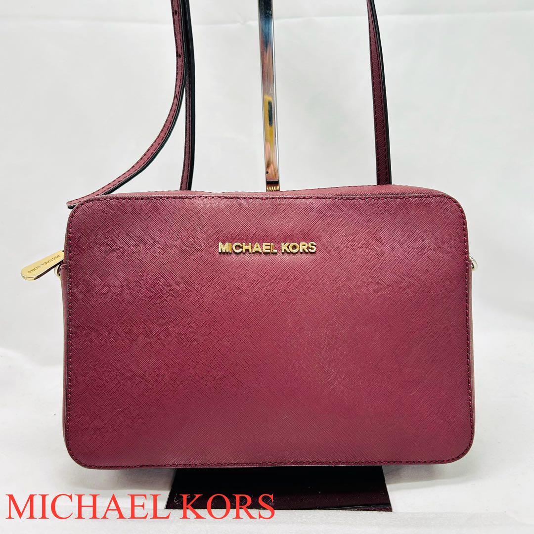 MICHAEL KORS ショルダーバック チェーン　カメラバッグ　レザー