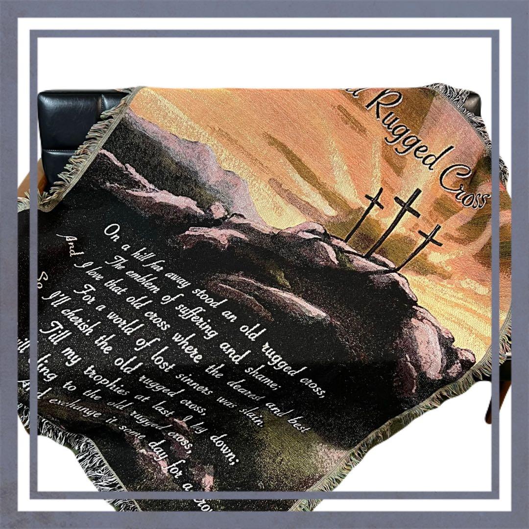 「丘に立てる荒削りの」　聖歌　402 レトロ　ラグ　156×124