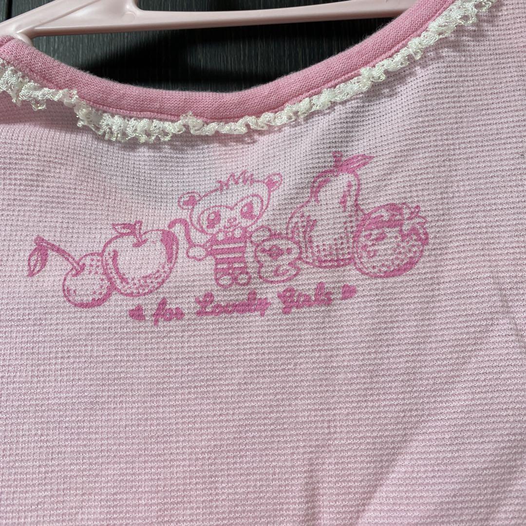 メゾピアノ 半袖ワンピース ピンク110cm