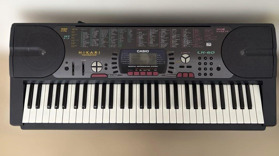 CASIO LK-60 電子キーボード・電子ピアノ 買い誠実 カシオ CASIO 本体のみ 電子ピアノ 光ナビ LK-60 電子