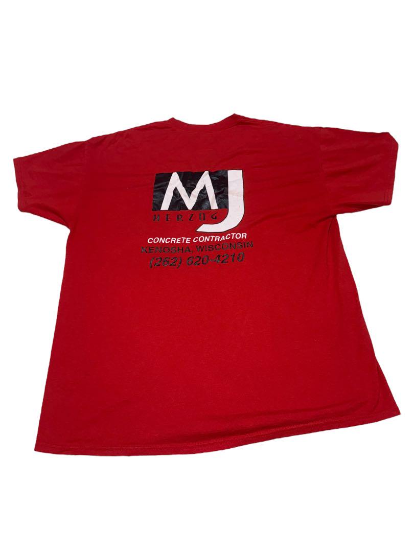 MJ HERZOG 赤 Tシャツ 左胸ポケット付き
