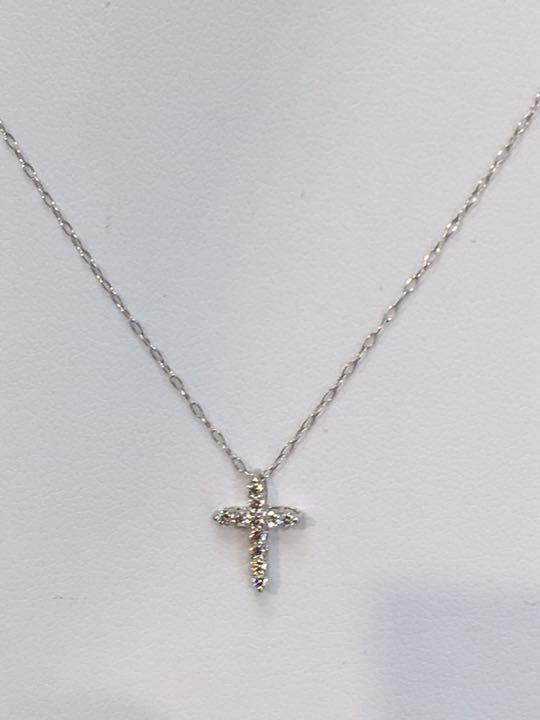 Pt十字架ダイヤペンダントネックレス 0.1ct ZgtNT-m64414086774 超激安